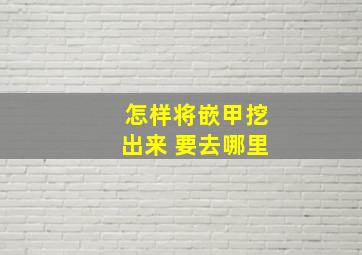 怎样将嵌甲挖出来 要去哪里